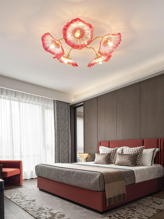 Lotus Leaf Glass Ceiling Lamp - DWHOME