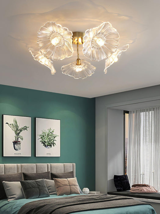 Lotus Leaf Glass Ceiling Lamp - DWHOME