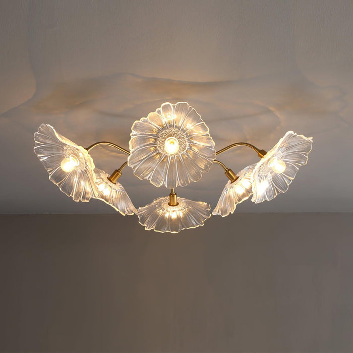 Lotus Leaf Glass Ceiling Lamp - DWHOME