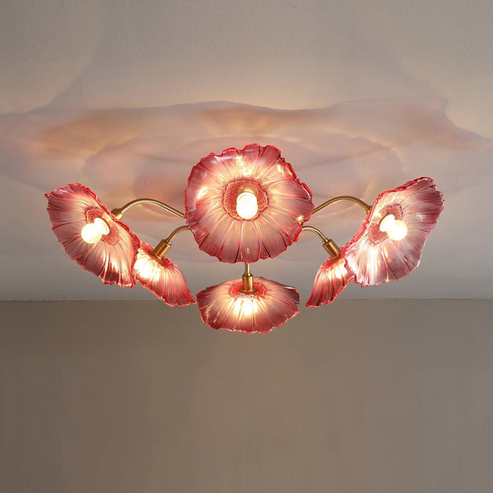 Lotus Leaf Glass Ceiling Lamp - DWHOME