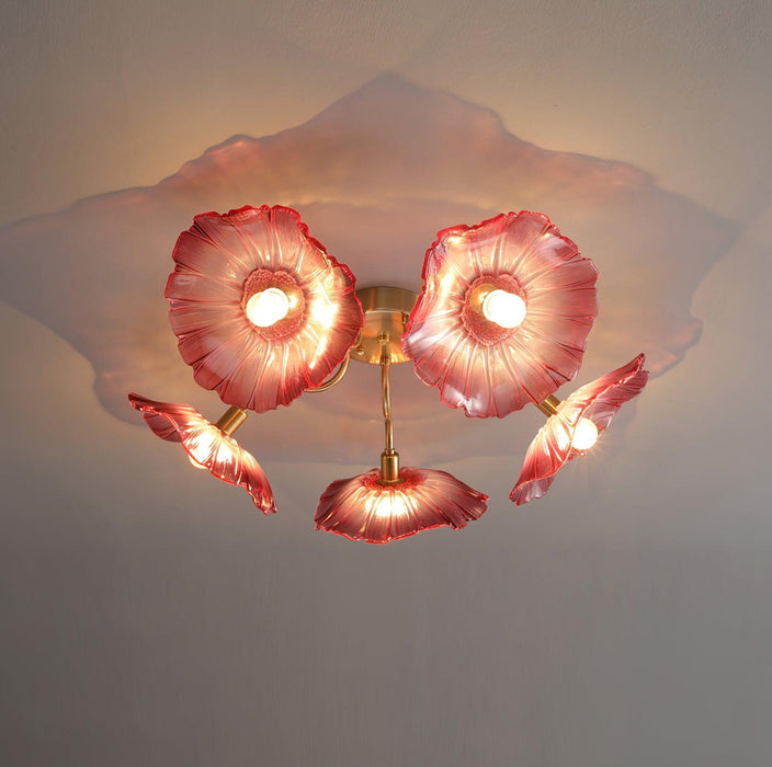 Lotus Leaf Glass Ceiling Lamp - DWHOME