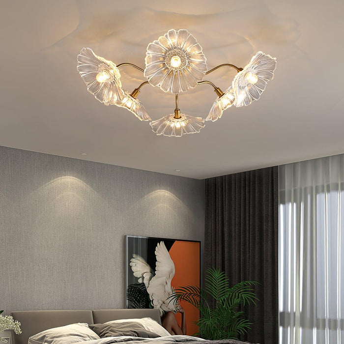 Lotus Leaf Glass Ceiling Lamp - DWHOME