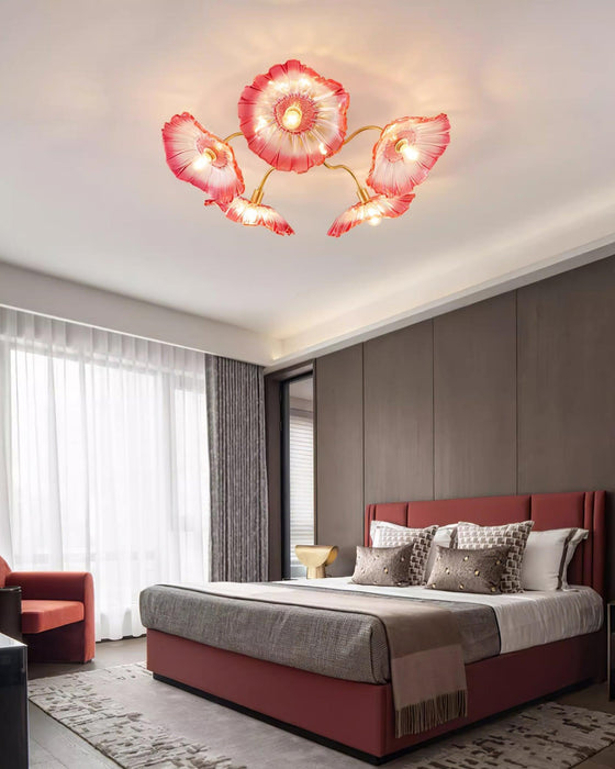 Lotus Leaf Glass Ceiling Lamp - DWHOME