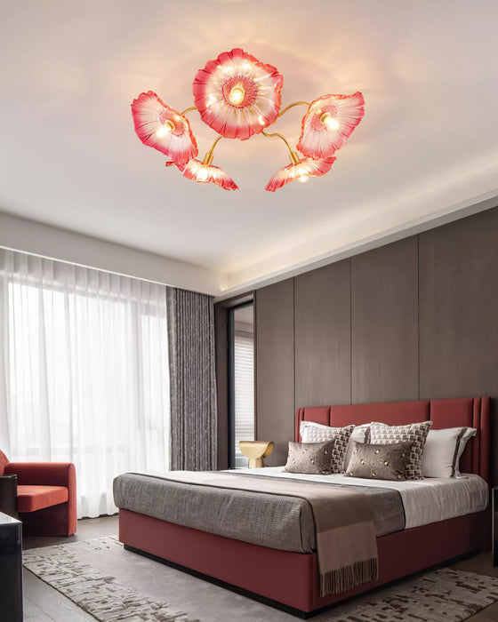 Lotus Leaf Glass Ceiling Lamp - Vakkerlight