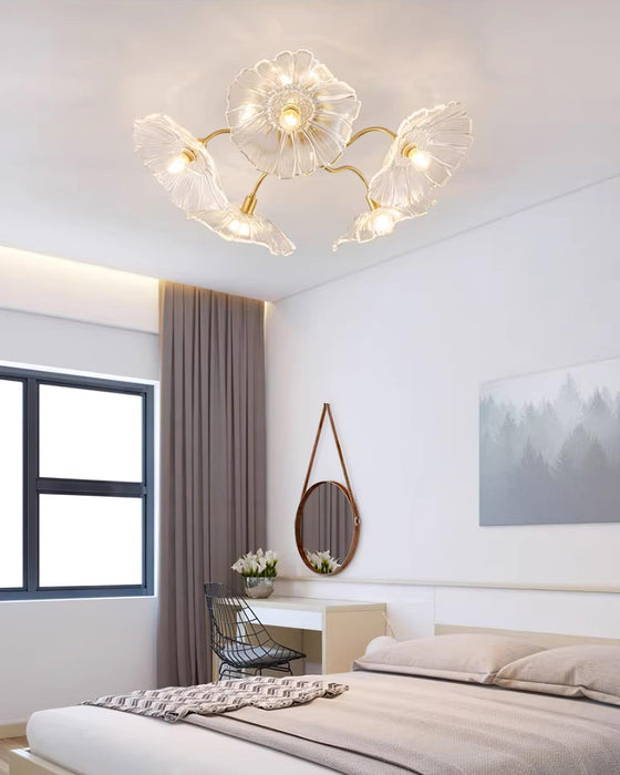 Lotus Leaf Glass Ceiling Lamp - DWHOME