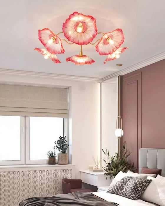 Lotus Leaf Glass Ceiling Lamp - DWHOME