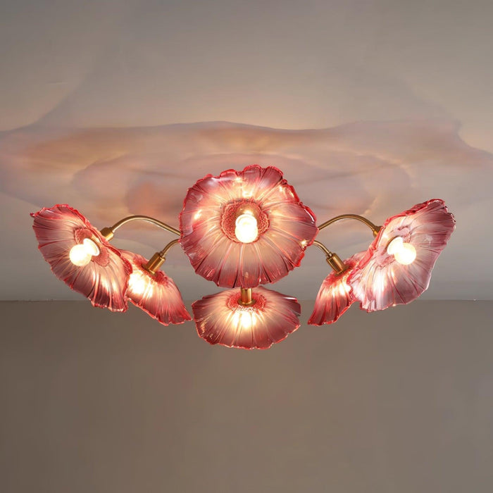 Lotus Leaf Glass Ceiling Lamp - DWHOME