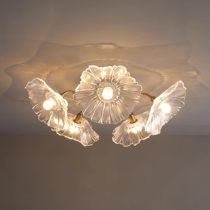 Lotus Leaf Glass Ceiling Lamp - DWHOME