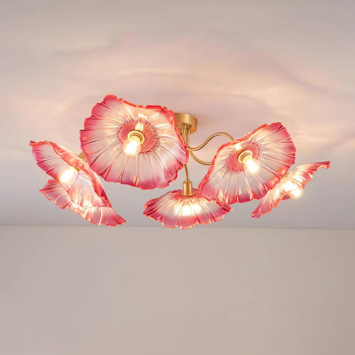 Lotus Leaf Glass Ceiling Lamp - DWHOME