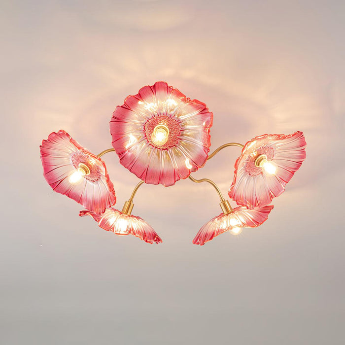 Lotus Leaf Glass Ceiling Lamp - DWHOME