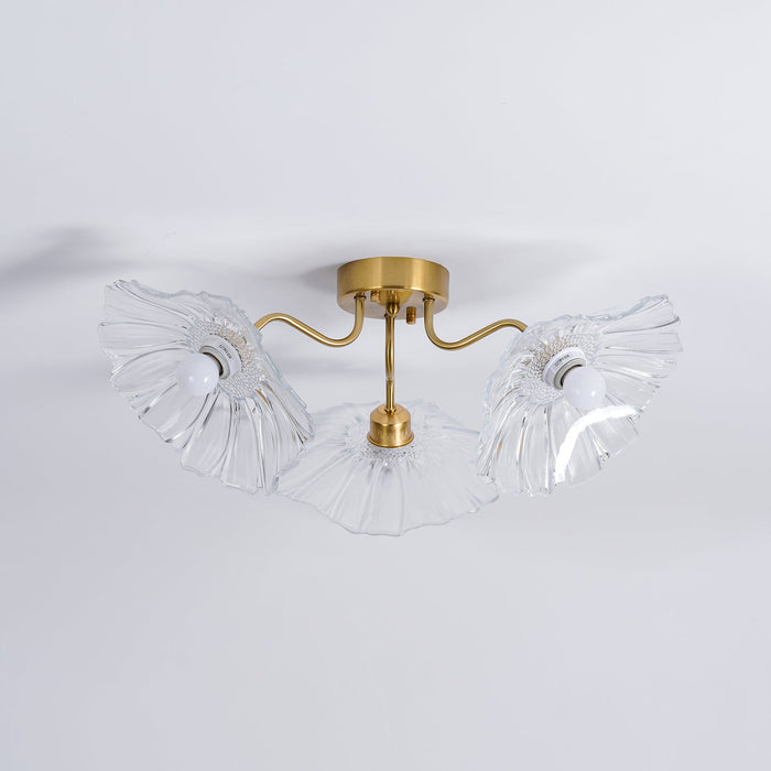 Lotus Leaf Glass Ceiling Lamp.