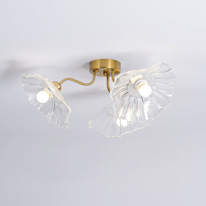 Lotus Leaf Glass Ceiling Lamp.