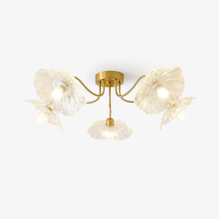 Lotus Leaf Glass Ceiling Lamp.