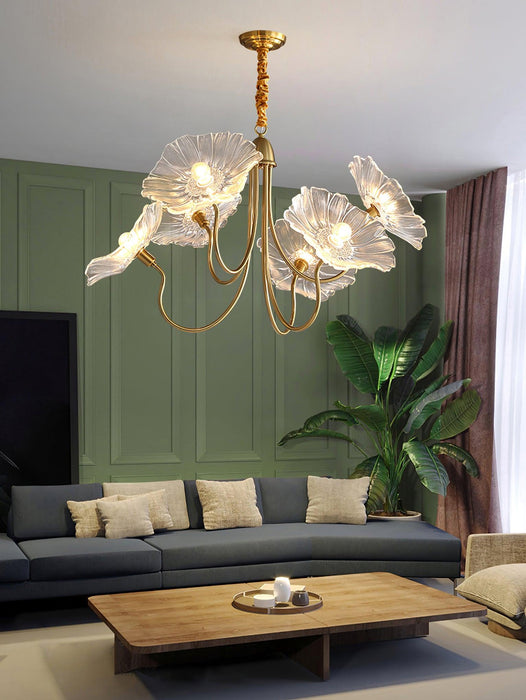 Lotus Leaf Glass Chandelier - Vakkerlight