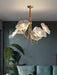 Lotus Leaf Glass Chandelier.