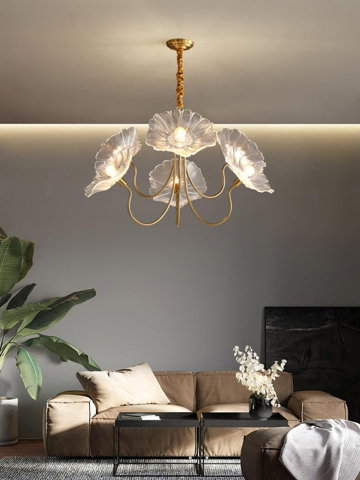 Lotus Leaf Glass Chandelier - Vakkerlight