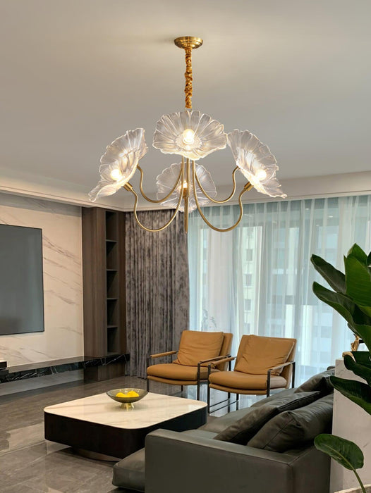 Lotus Leaf Glass Chandelier - Vakkerlight