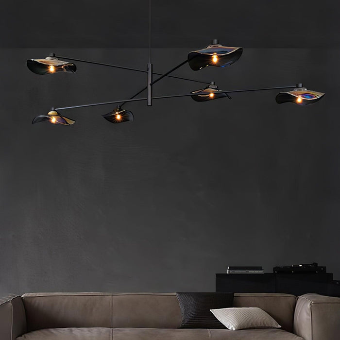 Lotus Leaves Glass Chandelier-DWHOME