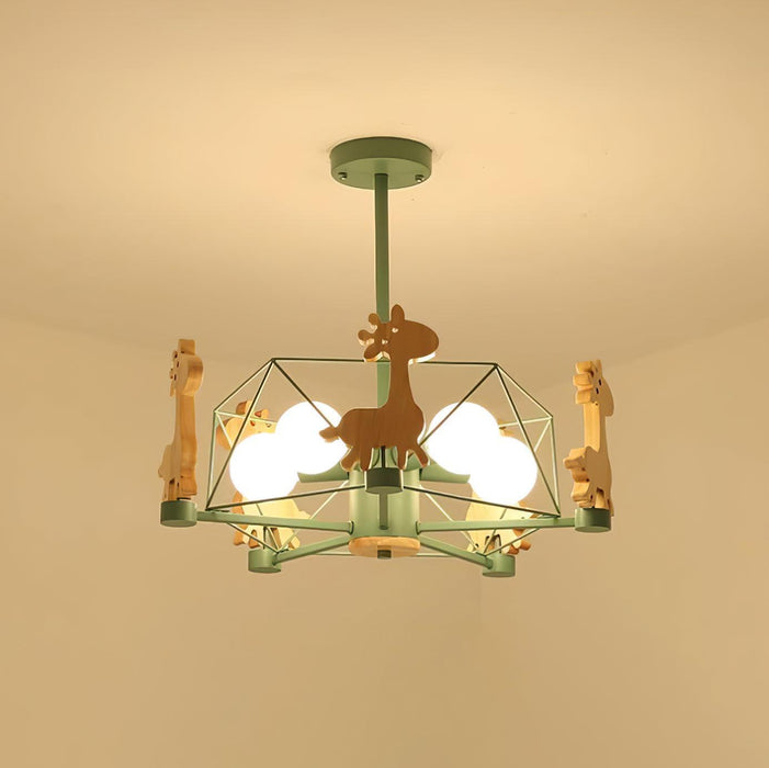 Lovely Deer Wooden Chandelier - DWHOME