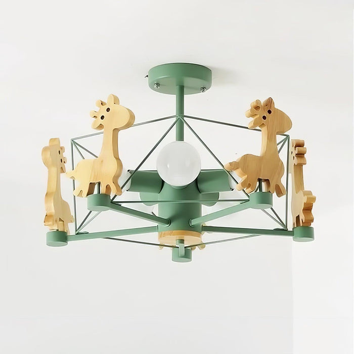 Lovely Deer Wooden Chandelier - DWHOME