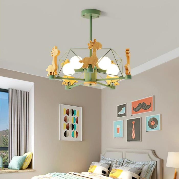 Lovely Deer Wooden Chandelier - DWHOME