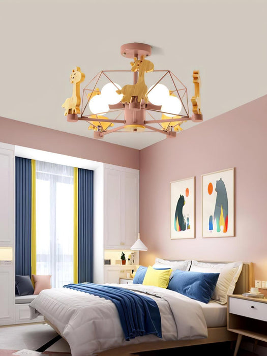 Lovely Deer Wooden Chandelier - DWHOME