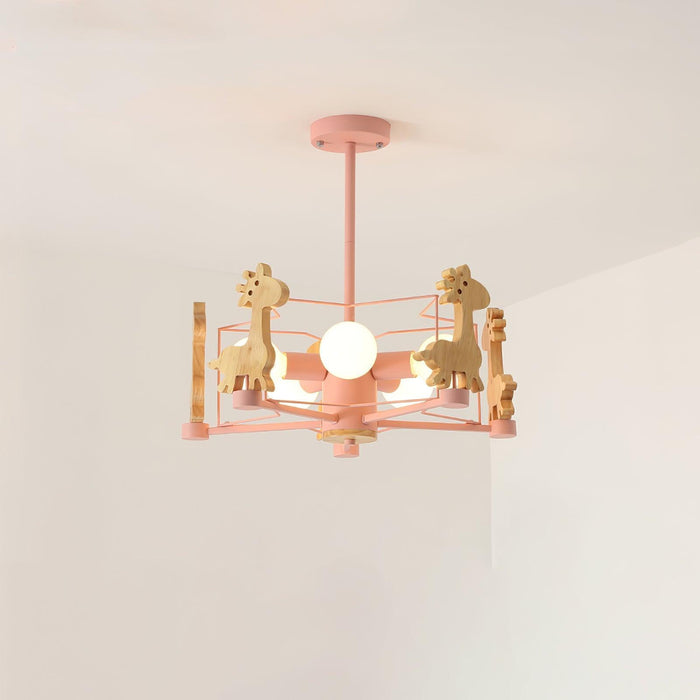 Lovely Deer Wooden Chandelier - DWHOME