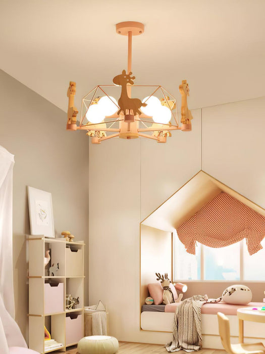 Lovely Deer Wooden Chandelier - DWHOME