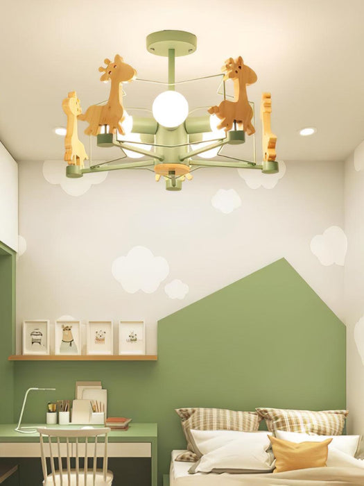 Lovely Deer Wooden Chandelier - DWHOME