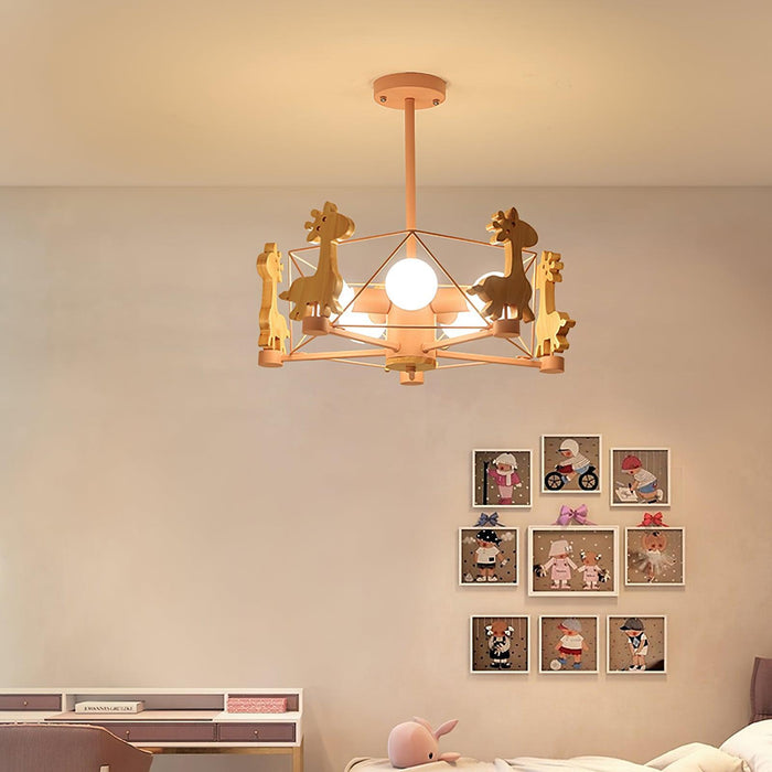 Lovely Deer Wooden Chandelier - DWHOME