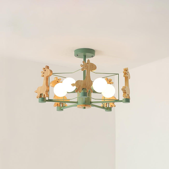 Lovely Deer Wooden Chandelier - DWHOME