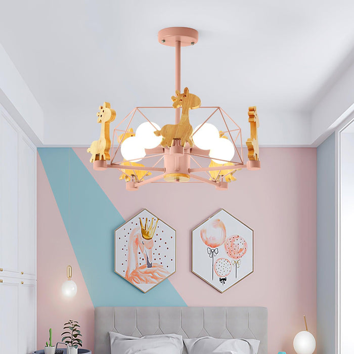 Lovely Deer Wooden Chandelier - DWHOME