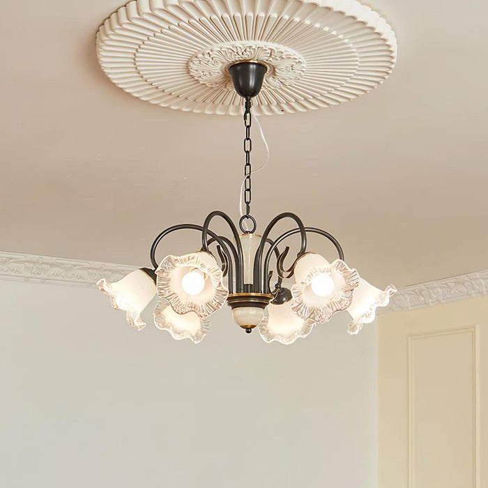 Luce Black Chandelier-DWHOME