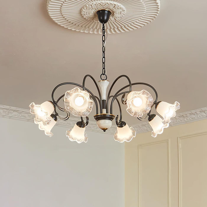 Luce Black Chandelier-DWHOME