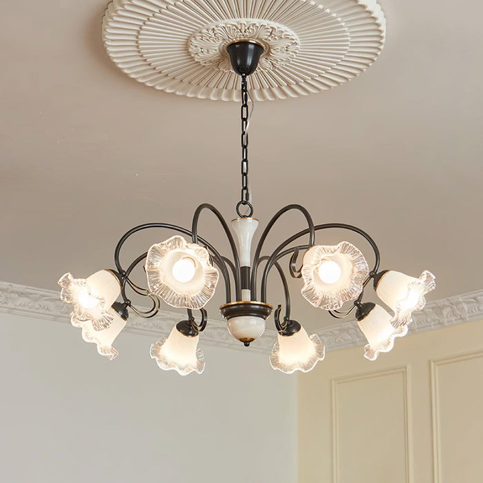 Luce Black Chandelier-DWHOME
