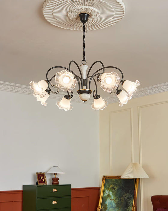 Luce Black Chandelier-DWHOME