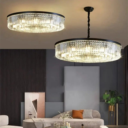 Lucinda Black Crystal Chandelier.