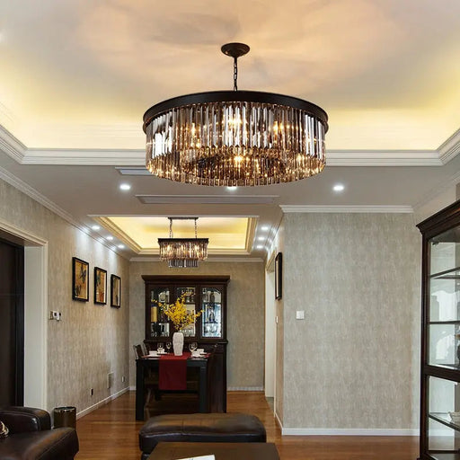 Lucinda Black Crystal Chandelier.