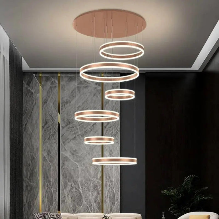 Lucy Modern Staircase Chandelier.