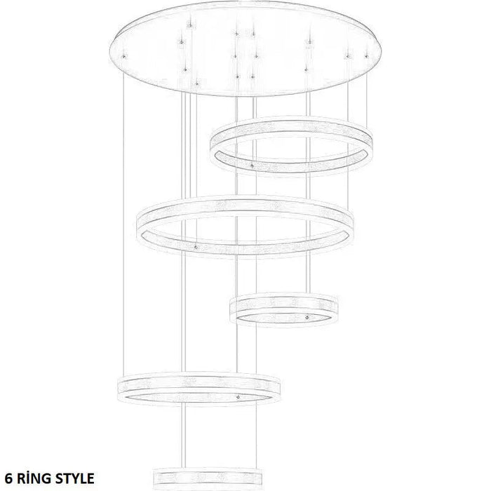 Lucy Modern Staircase Chandelier.