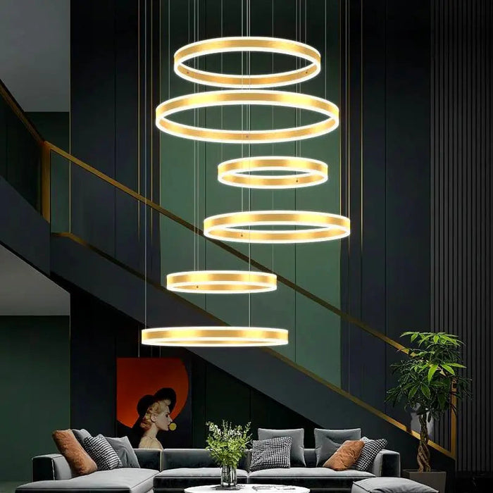 Lucy Modern Staircase Chandelier.