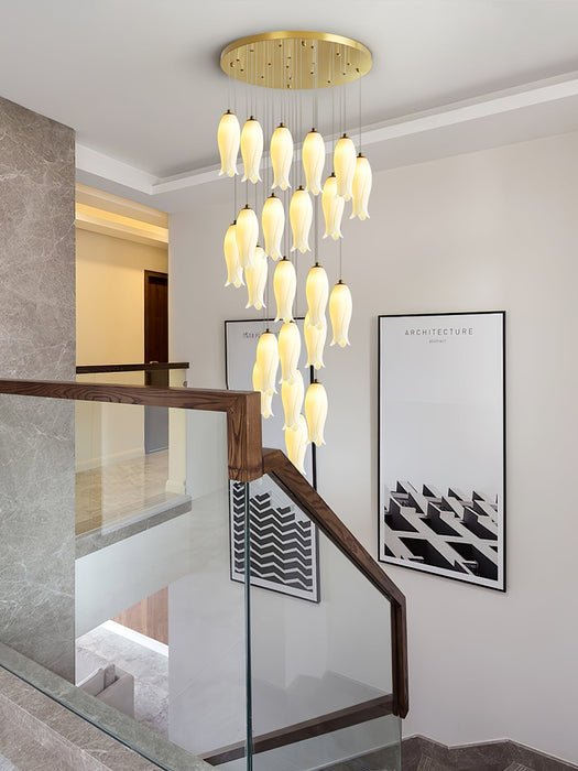 Luma Flora Stairs Chandelier-DWHOME