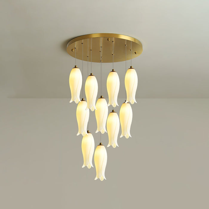 Luma Flora Stairs Chandelier-DWHOME