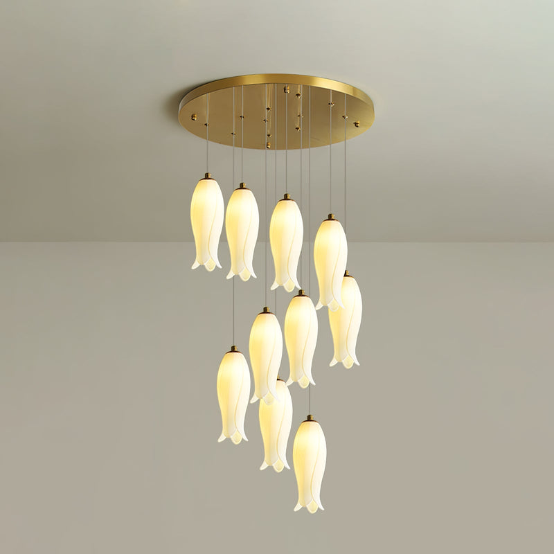 Luma Flora Stairs Chandelier-DWHOME