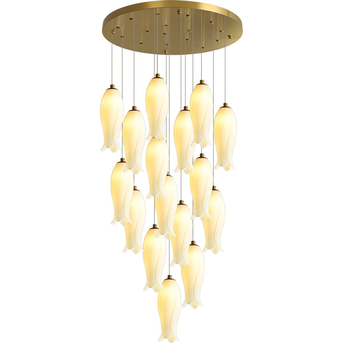Luma Flora Stairs Chandelier-DWHOME