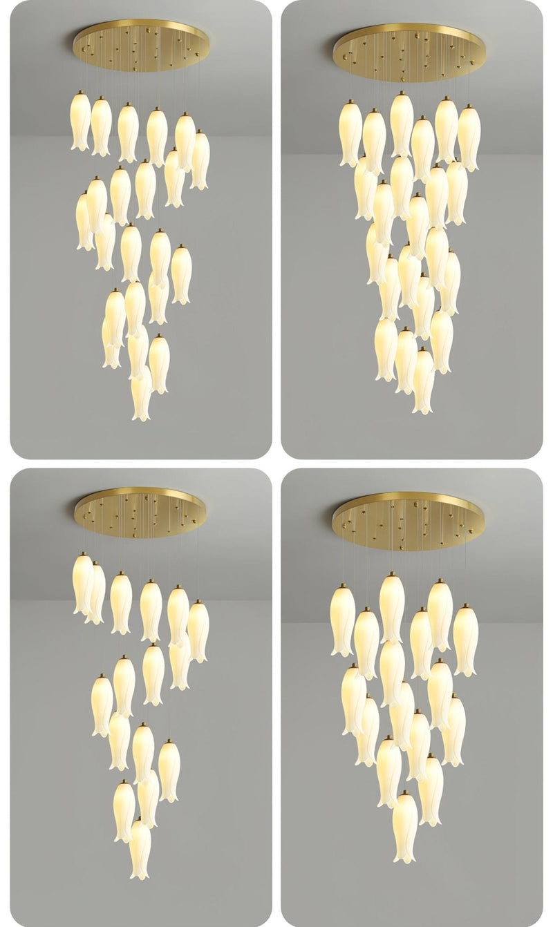 Luma Flora Stairs Chandelier-DWHOME