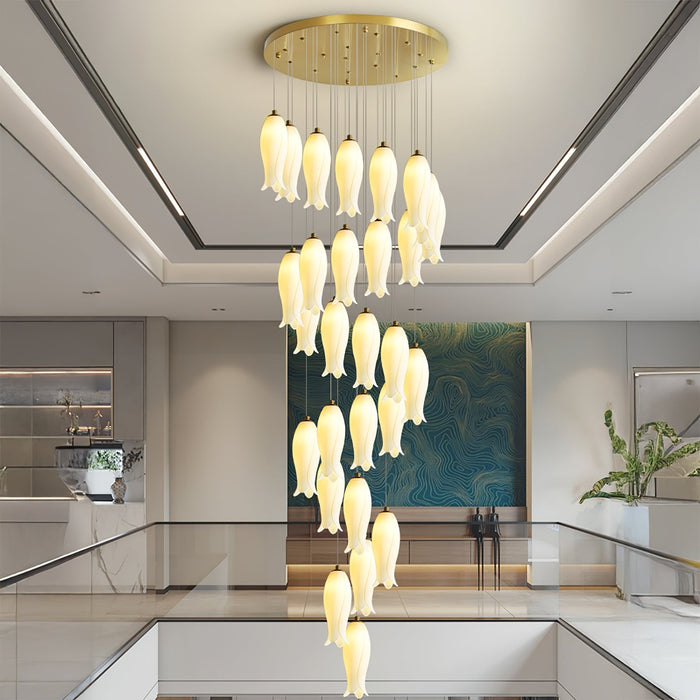 Luma Flora Stairs Chandelier-DWHOME