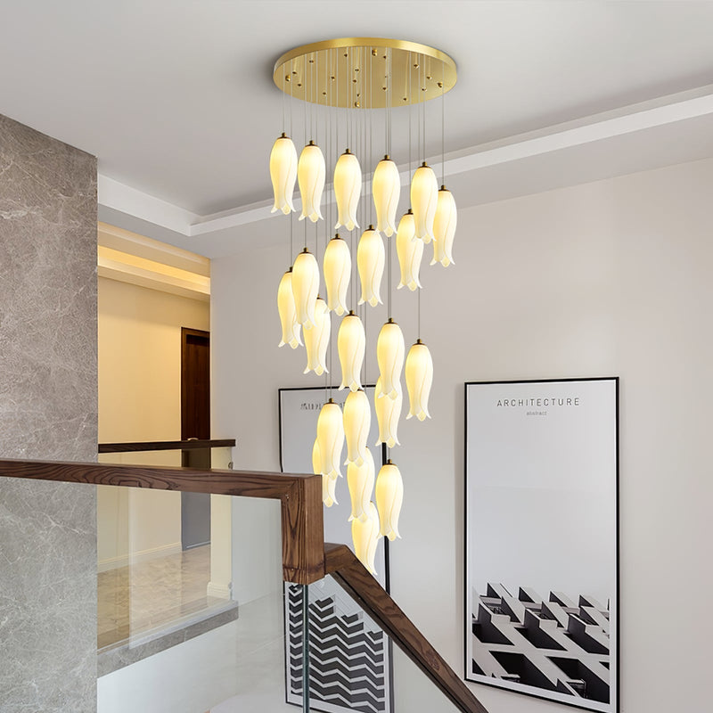 Luma Flora Stairs Chandelier-DWHOME