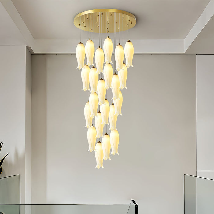 Luma Flora Stairs Chandelier-DWHOME
