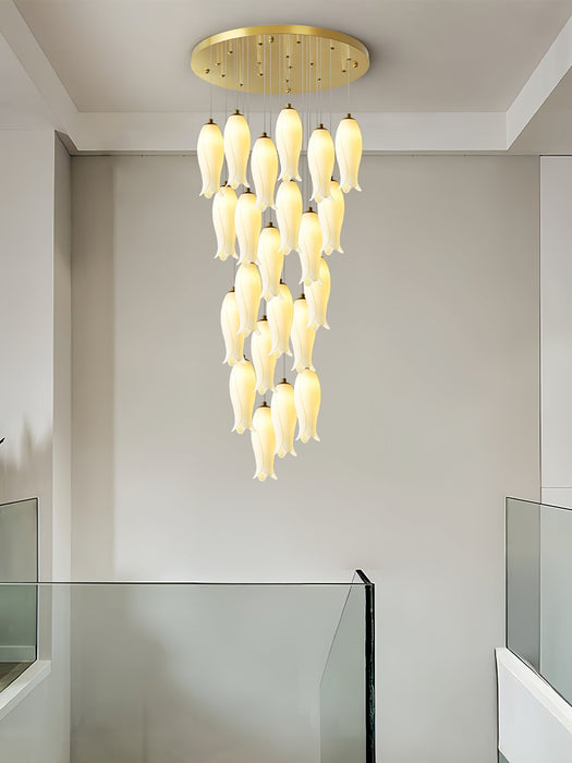 Luma Flora Stairs Chandelier-DWHOME